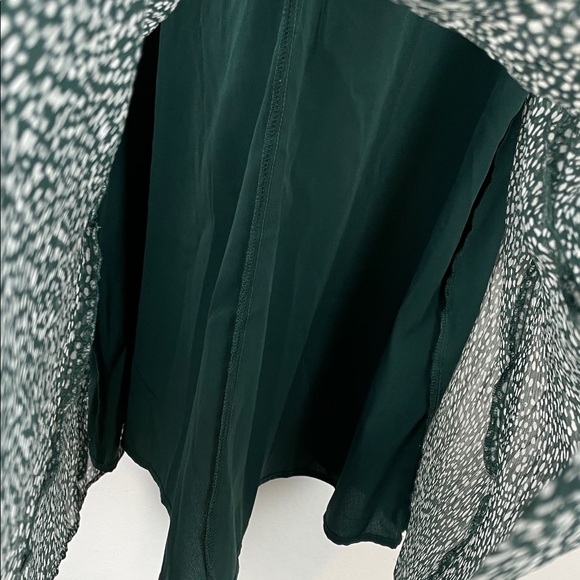 Joie Balloon Long Sleeve Arctic Animal Print Sheer Chiffon Women's 2XL Dress - Picture 5 of 12